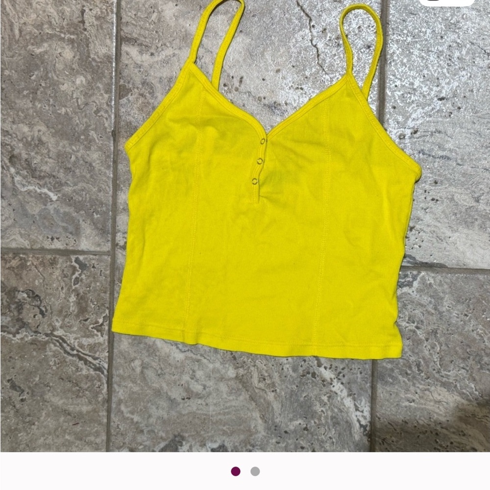 Like New Size US 6 Top Shop Yellow crop Top tank